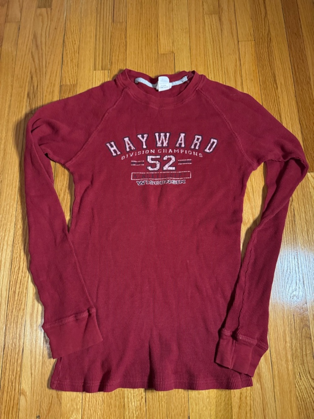 Soffe Red Thermal Long Sleeve Small Hayward Wisconsin Graphic
